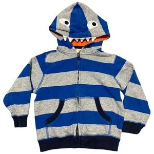 Gymboree Striped Monster Zip Up Hoodie - Size 3T